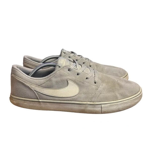 Nike SB Portmore II Solar Canvas Men\'s Sixe 12 Gray Low Top Skate Shoes/Sneakers